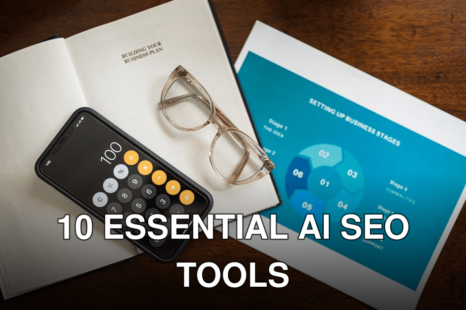 Open notebook, smartphone, and eyeglasses on a desk for business planning.