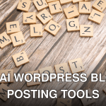 Wooden scrabble tiles scattered with the word 'POST' on a rustic wooden surface.