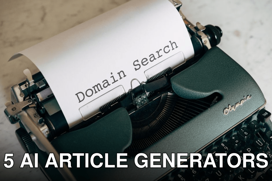 Close-up of a vintage typewriter with paper displaying 'Domain Search' text, ideal for retro themes.