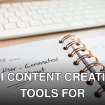 Notebook with user-generated content note and keyboard, ideal for planning and productivity.