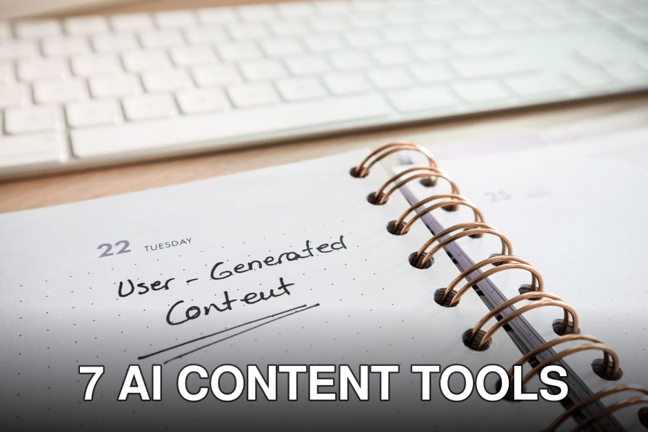 Notebook with user-generated content note and keyboard, ideal for planning and productivity.
