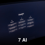 Close-up of a computer screen displaying ChatGPT interface in a dark setting.