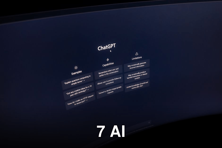 Close-up of a computer screen displaying ChatGPT interface in a dark setting.