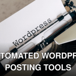 Close-up of a vintage typewriter with a paper displaying 'WordPress', ideal for blogging and writing concepts.