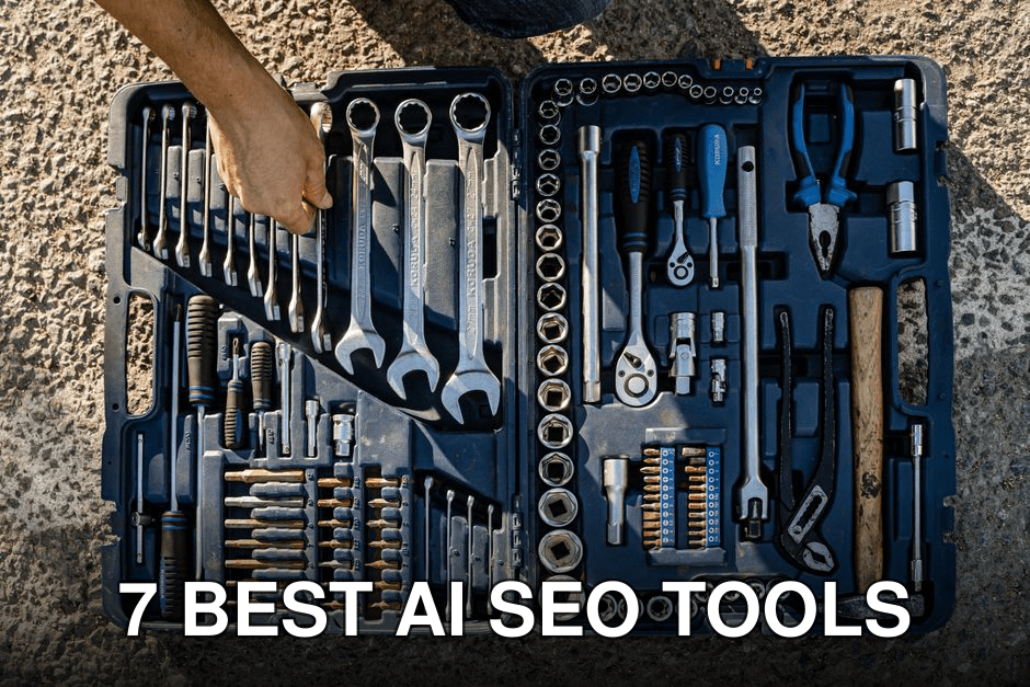 Open toolkit with assorted hand tools, including wrenches and pliers, captured outdoors.