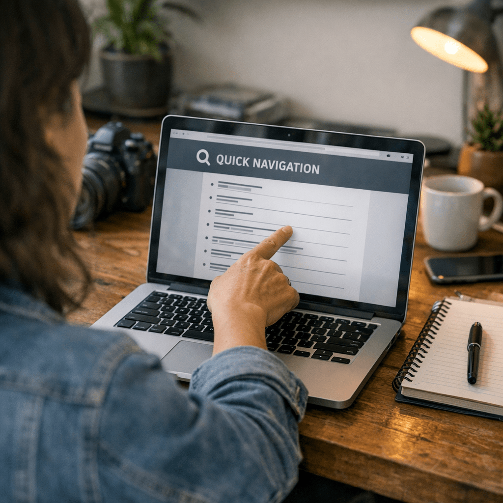 writing - Quick Navigation
