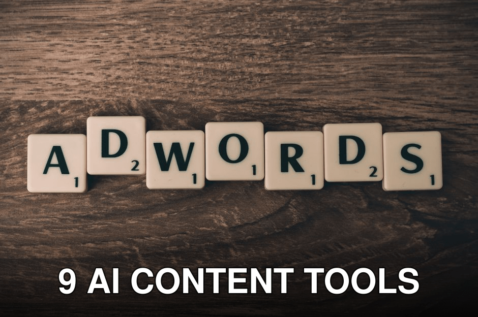 Scrabble tiles spelling 'AdWords' on a wooden surface, symbolizing digital marketing concepts.