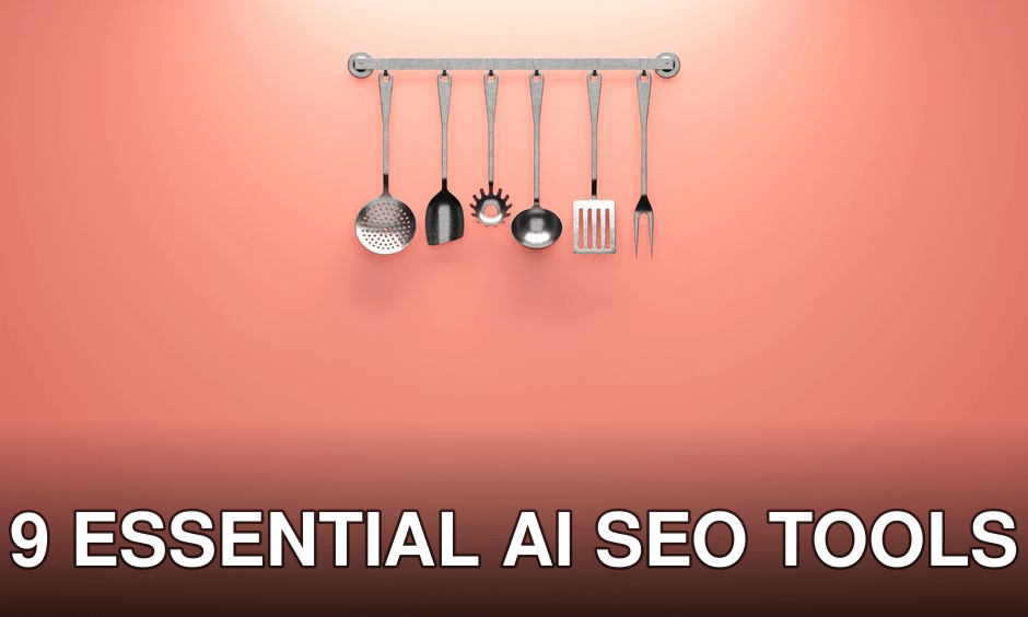 Hanging kitchen utensils against a coral backdrop, ideal for minimalistic design concepts.