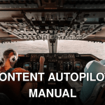 Pilots navigating a commercial plane cockpit with daytime views outside.
