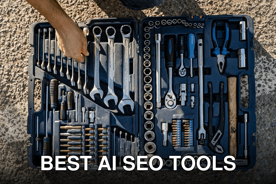 Open toolkit with assorted hand tools, including wrenches and pliers, captured outdoors.