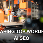 Detailed view of a 3D printer in a busy workshop, showcasing modern 3D printing technology and equipment.