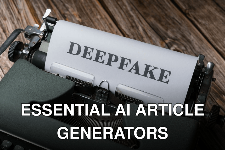 Close-up of a typewriter with the word Deepfake typed on paper. Concept of technology and media.