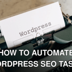 Close-up of a vintage typewriter with paper labeled Wordpress.
