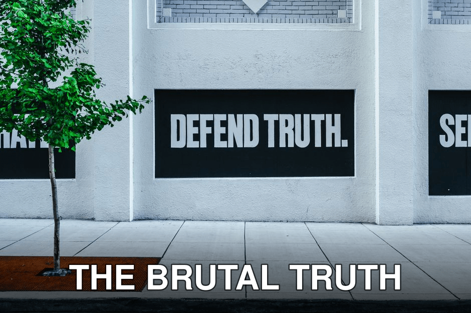 Street wall with message 'Defend Truth' reflects powerful expression and urban vibe.