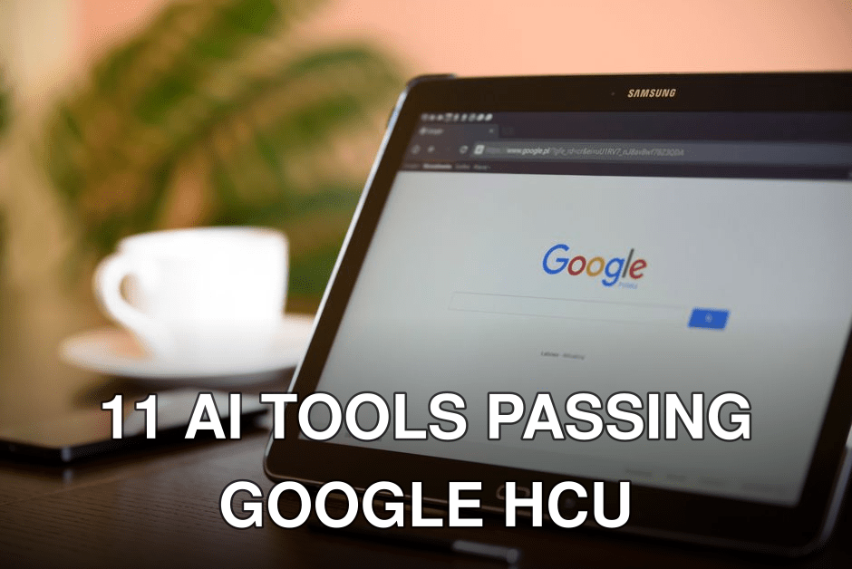Samsung tablet on desk showing Google homepage, perfect for technology-related content.