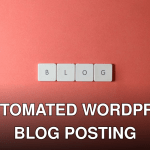 A minimalist image of keyboard keys spelling 'BLOG' on a coral background.
