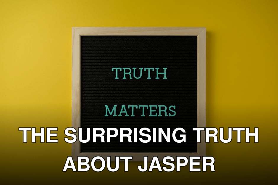 Close-up of black letter board with 'Truth Matters' message on yellow background.