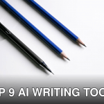 Close-up of a mechanical pencil and two wooden pencils on a white background.