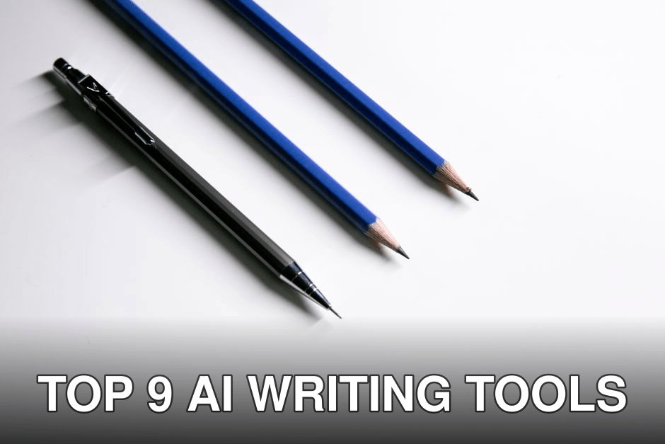 Close-up of a mechanical pencil and two wooden pencils on a white background.